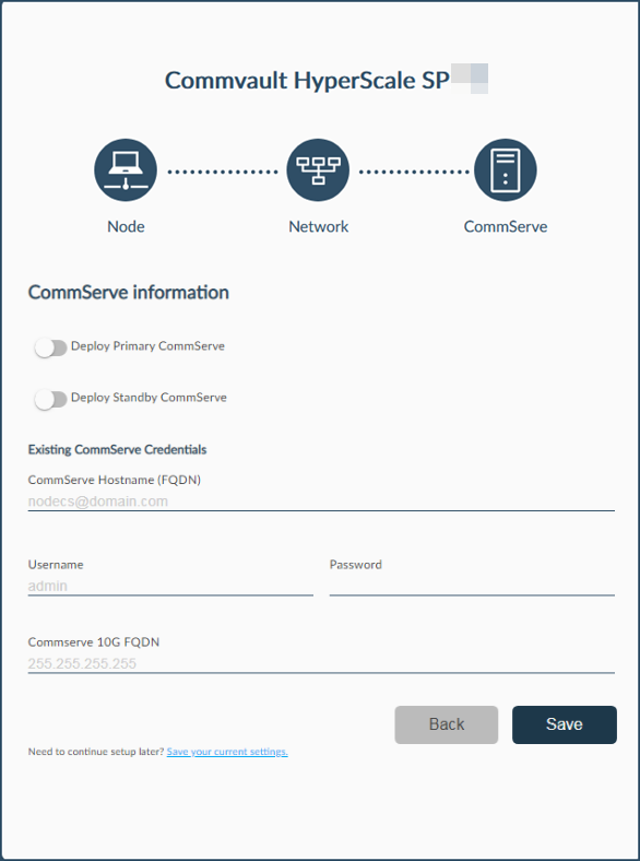 CommServe with Management Network steps (3)