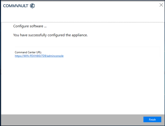 Connecting the Remote Office Appliance RO1200 to an Existing CommServe Server (9)