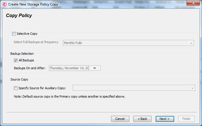 Creating a Storage Policy Copy Using a Library (10)