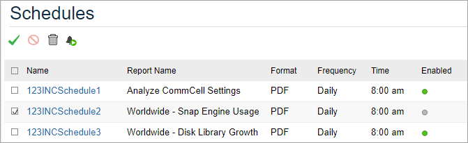 Enabling Report Schedules on the Web Console