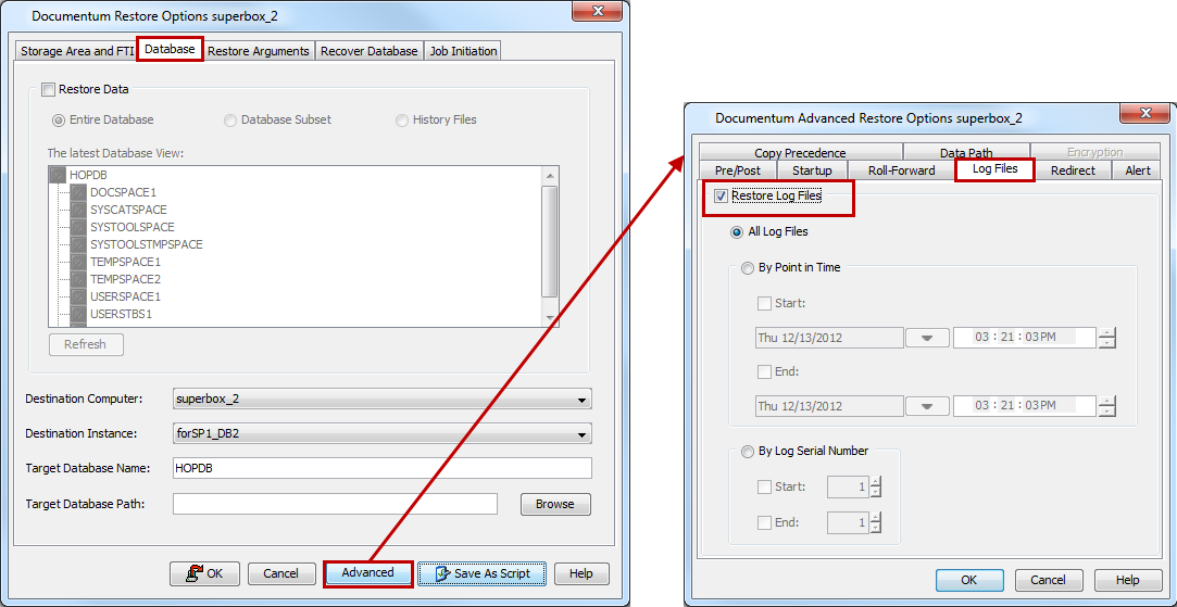 restore_archive_log_db2