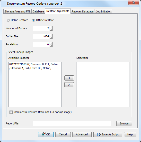 restore_arguments_db2