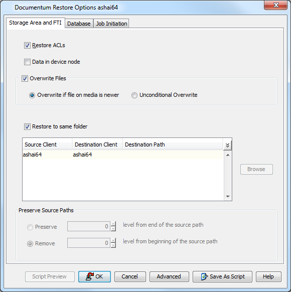 restore_storage_area_oracle