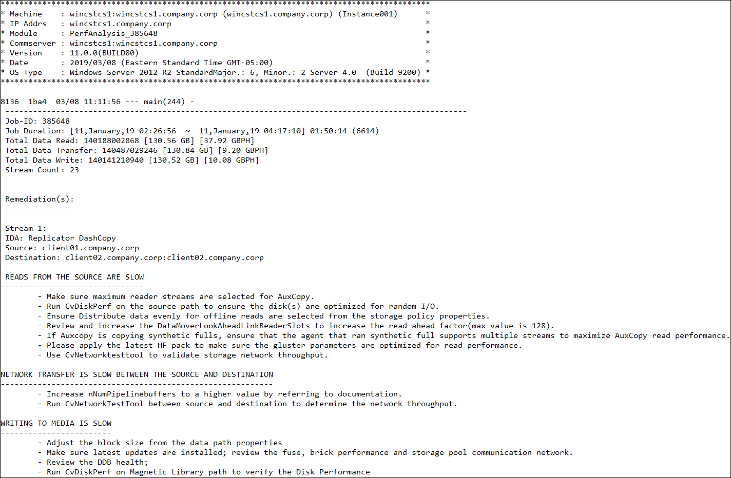 Performance Analysis Tool