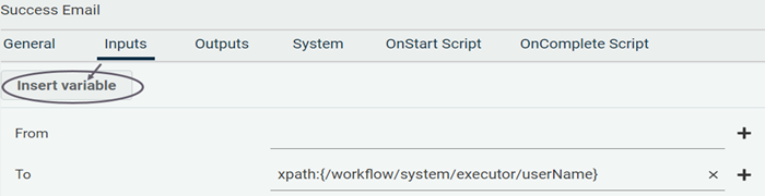 Success Email Inputs