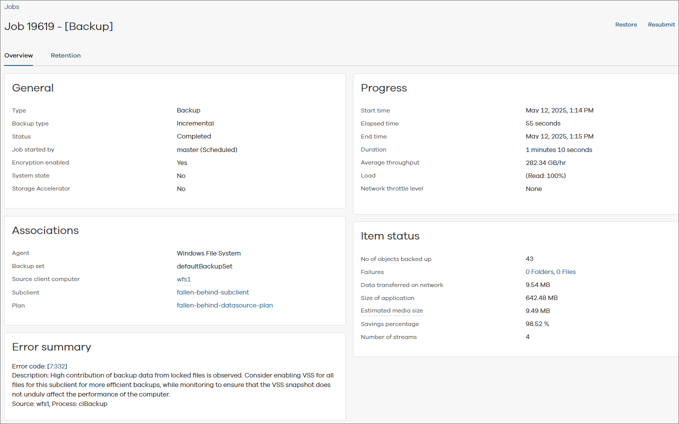 Commvault Java Console Commvault Console - Viewing Jobs