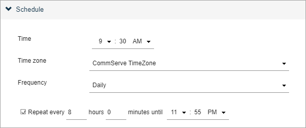 set alert schedule