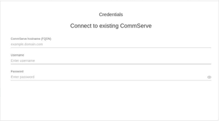 Connecting to an Existing CommServe Server (1)