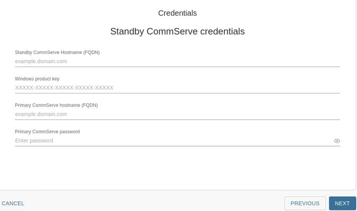 Connect to an Existing CommServe Server and Deploy Standby CommServe Server (2)