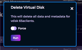 Deleting virtual disks