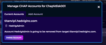 Removing CHAP accounts