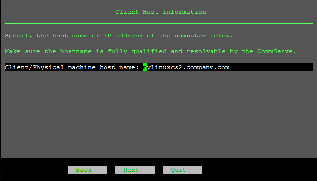 Installing the Production CommServe Host on Linux (27)