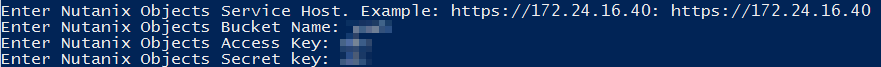Nutanix Objects Service Host creds