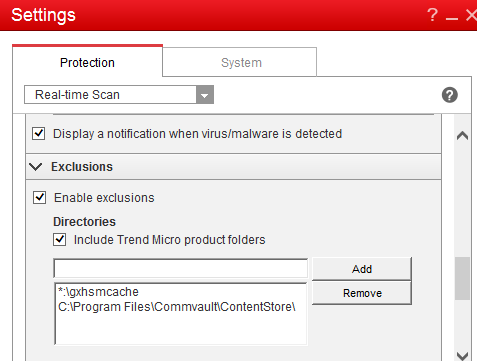 Trend Micro® Apex One Endpoint Security Settings for Windows Archiver (1)