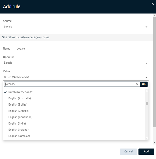 O365 SharePoint Custom Categories Locale