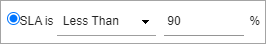 SLA is Less Than setting
