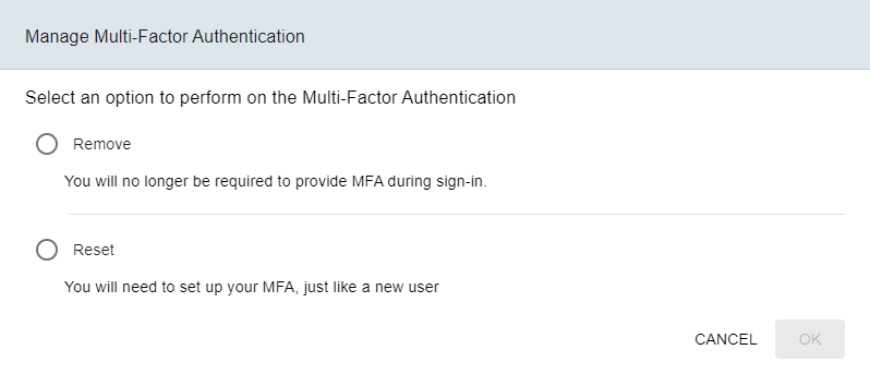 MFA my profile