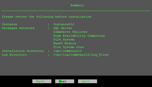 Installing the Production CommServe Host on Linux (19)