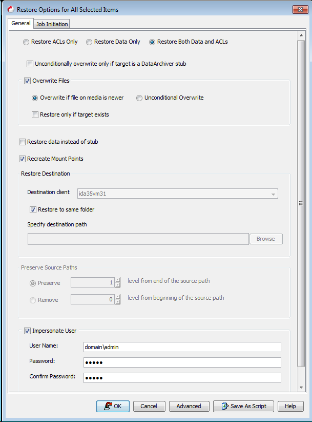 Advanced - Configuring Credentials for Restricted Drives or Directories (1)