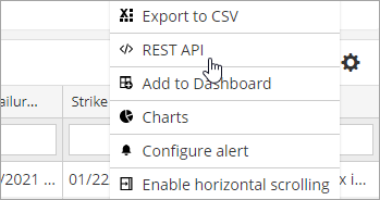 click settings rest api