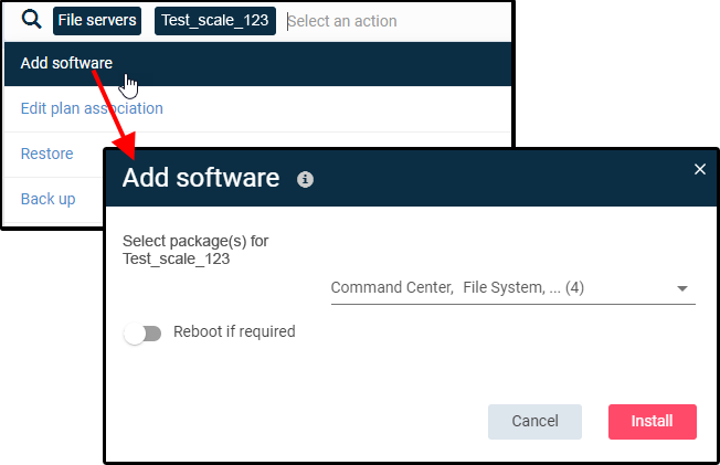 Initiating Actions from the Search Bar in Command Center (4)