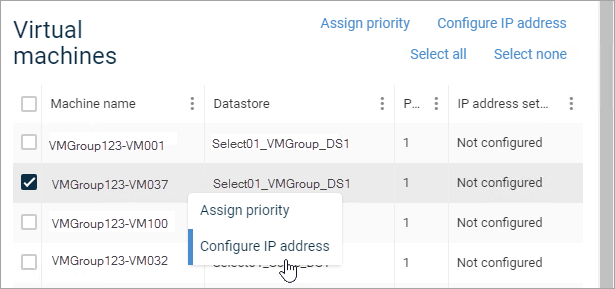 array replication failover VM configure IP