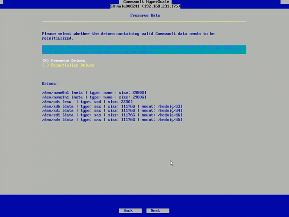 Recovering an Commvault Grid Appliance Node (2)