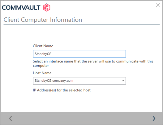 embd_Installing the Standby CommServe Host procedure (26)