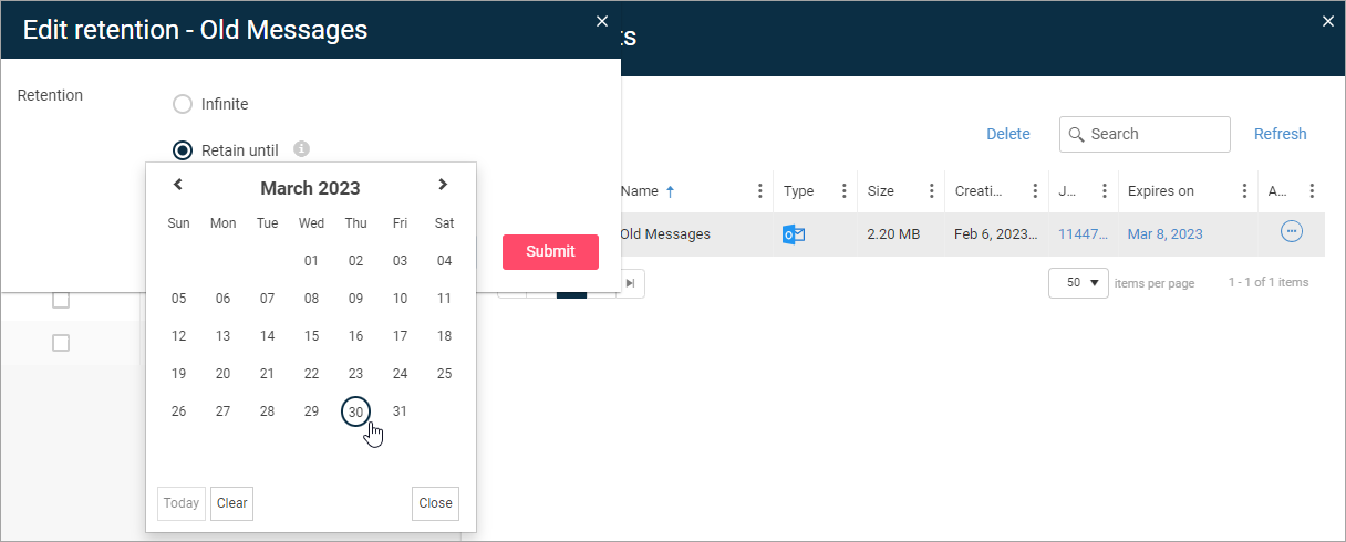 O365 Exchange Export Retention Settings