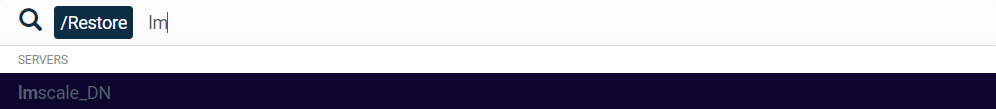 Restore Command Server Selection in the Global Search Bar