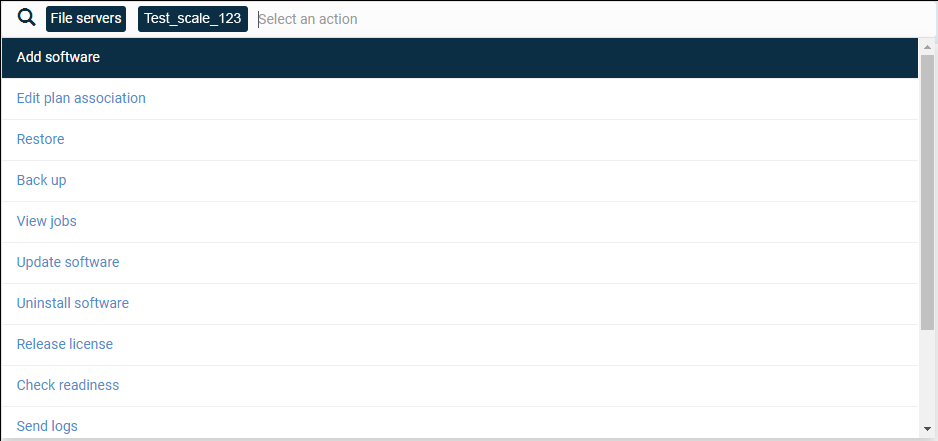Initiating Actions from the Search Bar in Command Center (2)