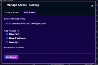 Adding Access for Block and NFS Virtual Disks