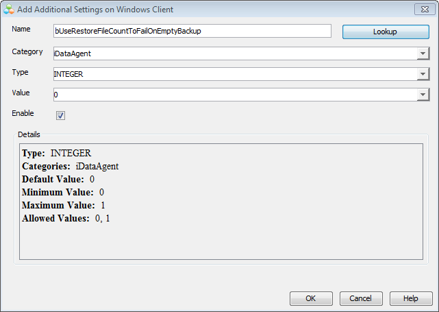 bUseRestoreFileCountToFailOnEmptyBackup