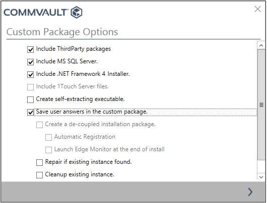 Creating a Custom Package for Unattended Installation of CommServe LiveSync Setup (1)