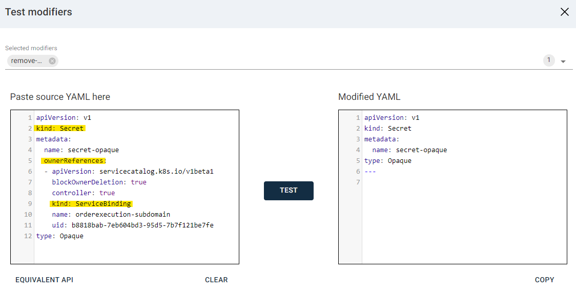 Modifying Fields in Restored Kubernetes Resource YAMLs - example 3