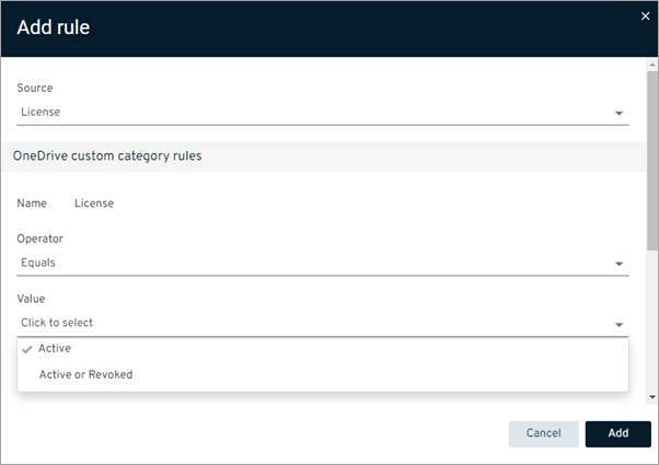 O365 OneDrive Custom Categories License