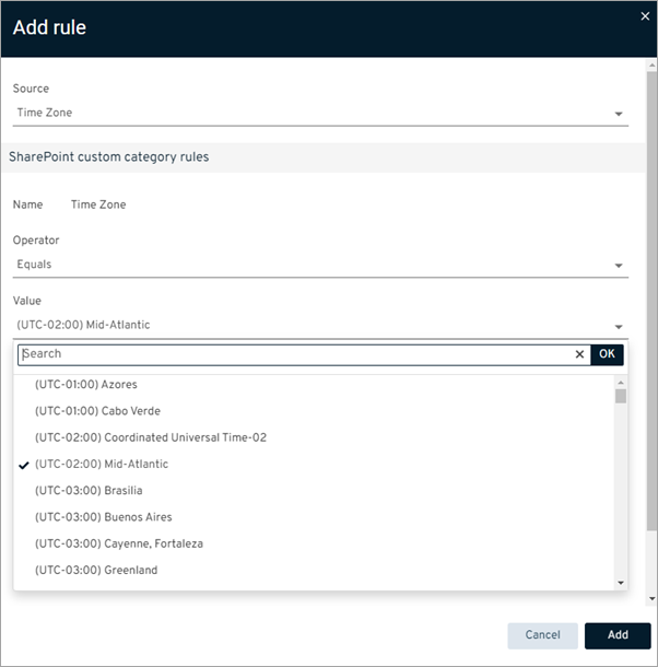 O365 SharePoint Custom Categories Time Zone