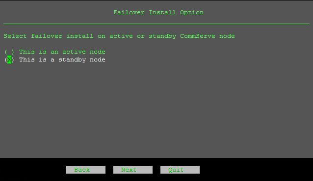 Installing the Standby CommServe Host on Linux (1)